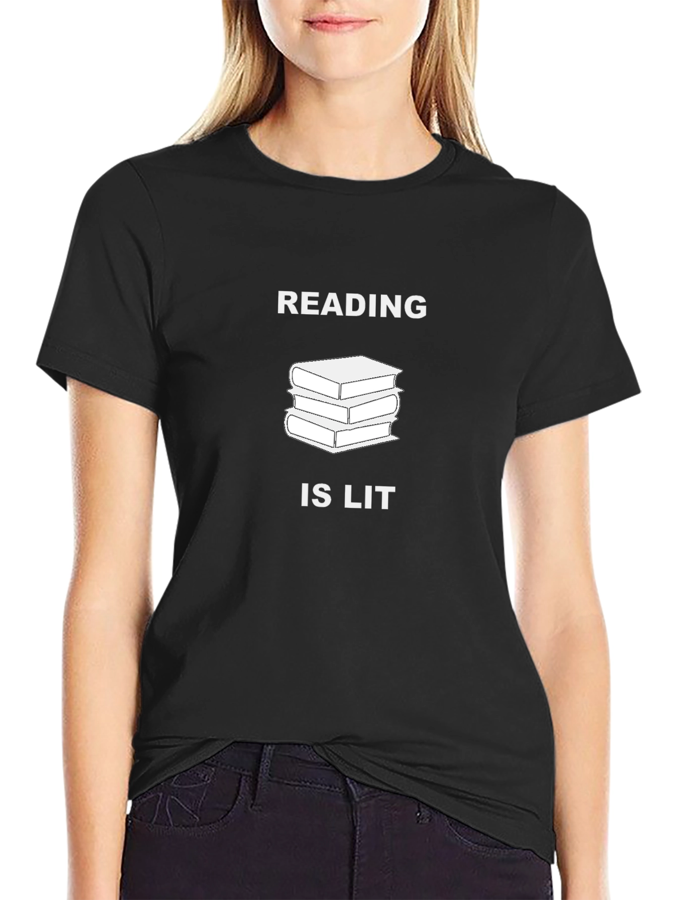 Reading Is Lit Graphic Tee - Book Lover Shirt