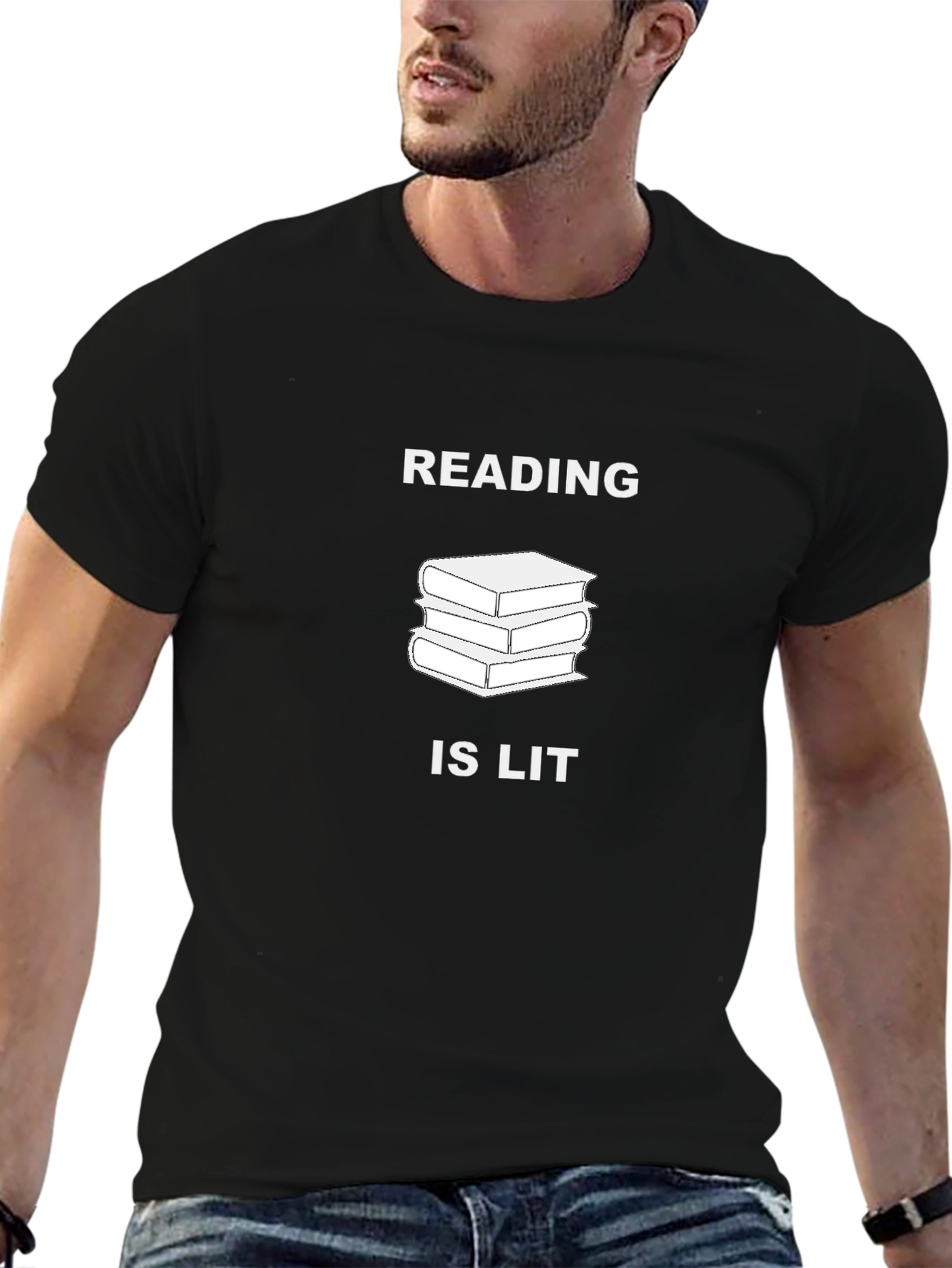 Reading Is Lit Graphic Tee - Book Lover Shirt