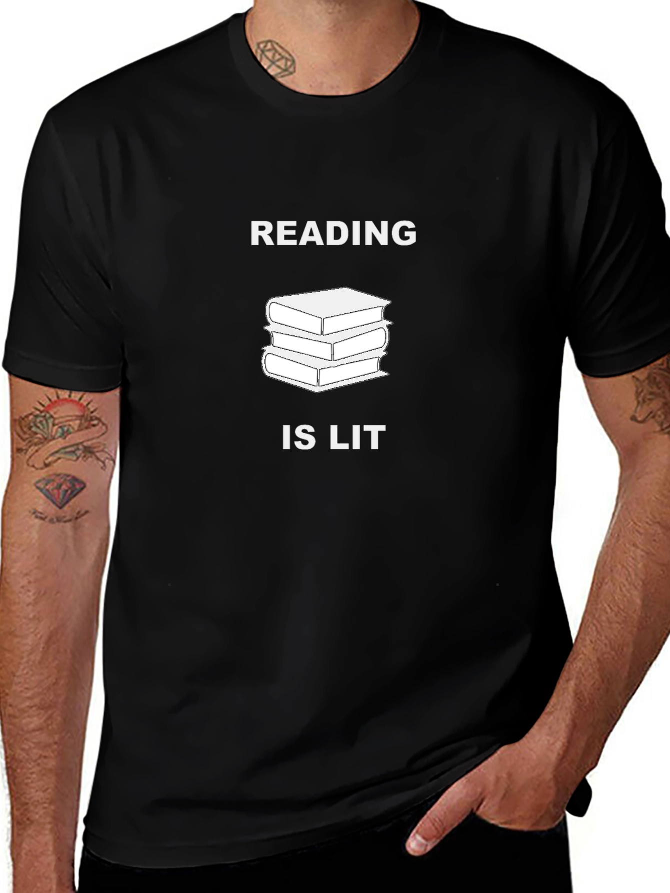 Reading Is Lit Graphic Tee - Book Lover Shirt