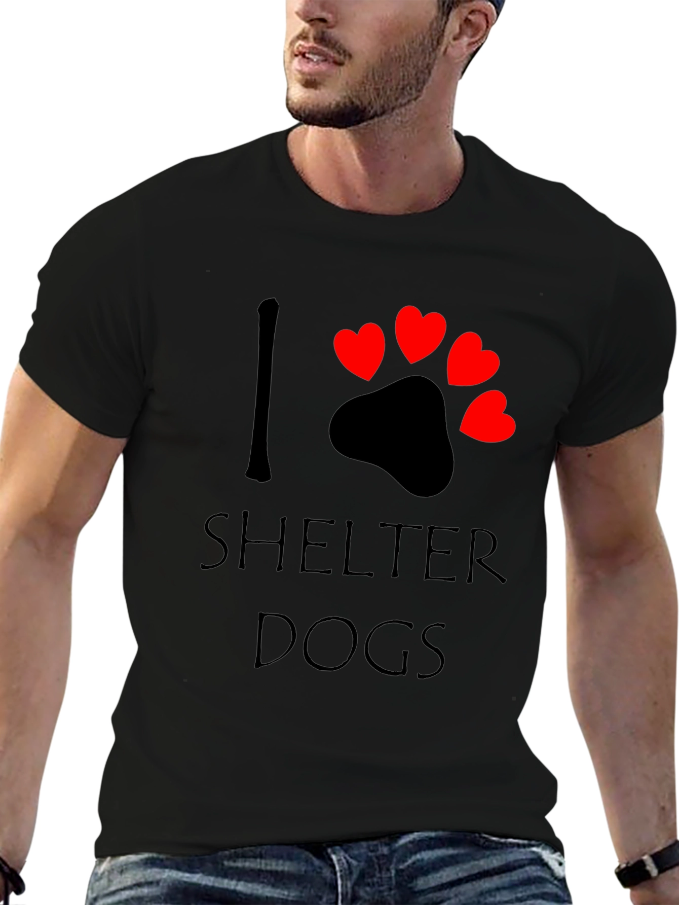 I Love Shelter Dogs T-Shirt – Rescue Dog Lover Graphic Tee Gift