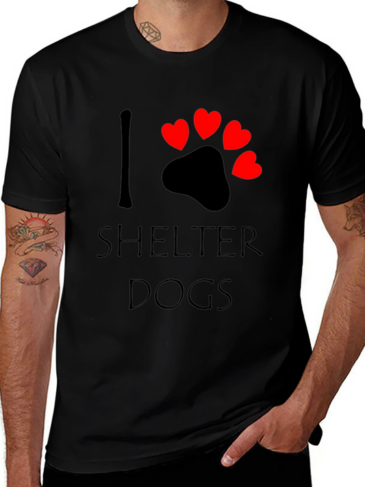 I Love Shelter Dogs T-Shirt – Rescue Dog Lover Graphic Tee Gift