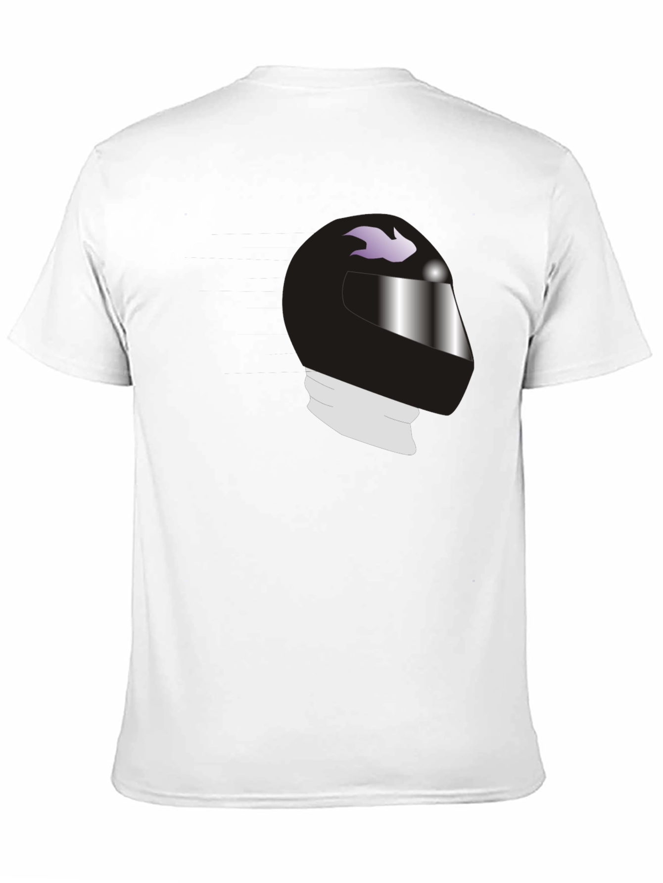 Cool Helmet Graphic Tee - Black Cotton Casual Shirt