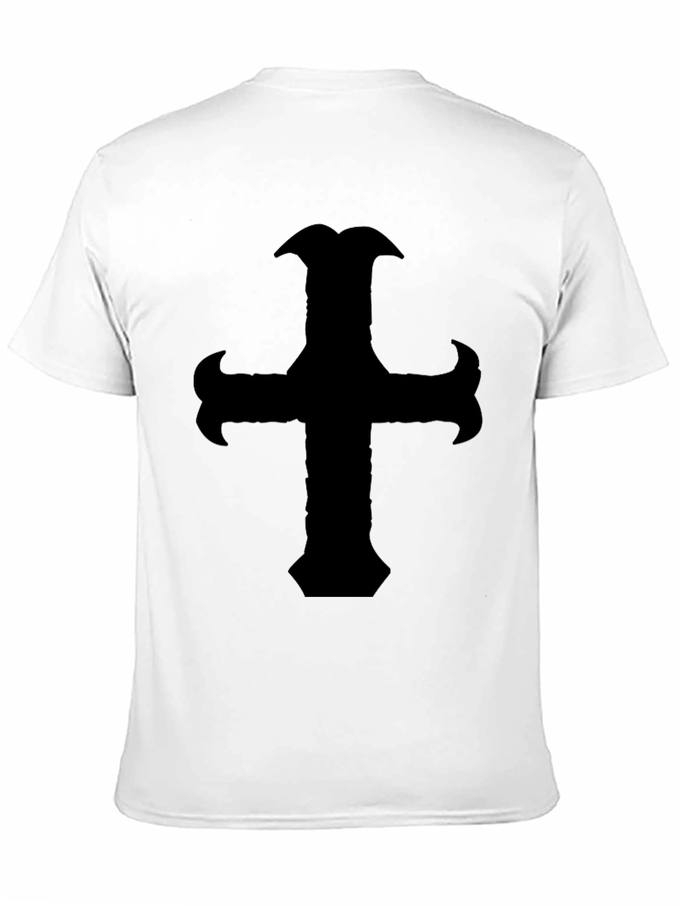 Mens Black Cross Graphic Tee - Stylish Casual Wear
