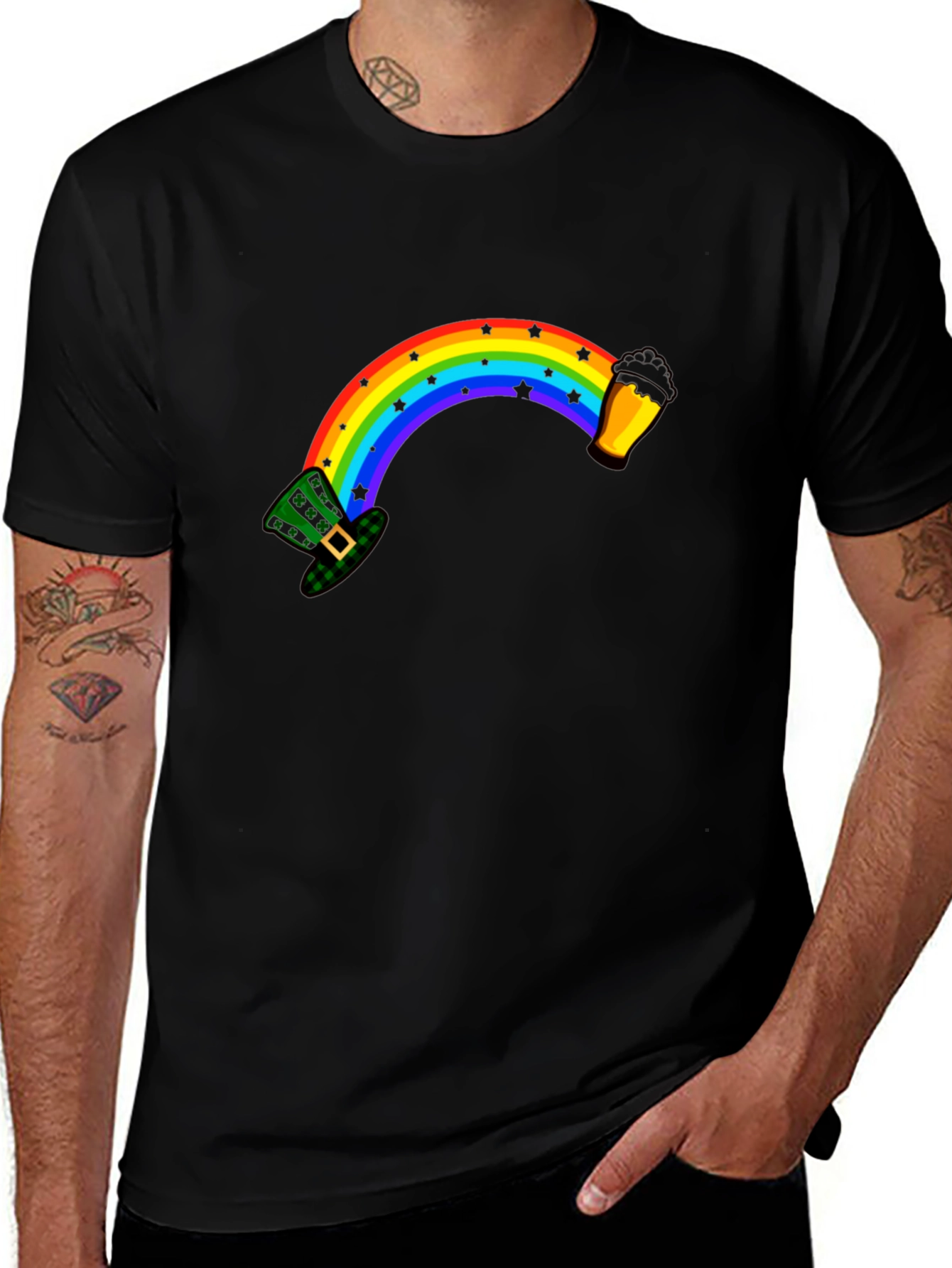 St. Patricks Day Rainbow Beer Graphic Tee