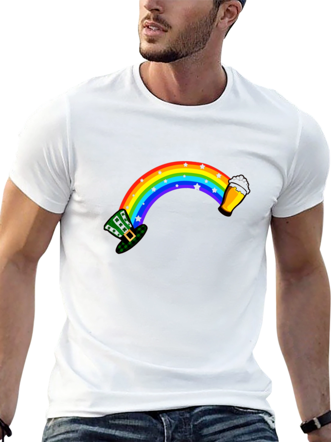 St. Patricks Day Rainbow Beer Graphic Tee
