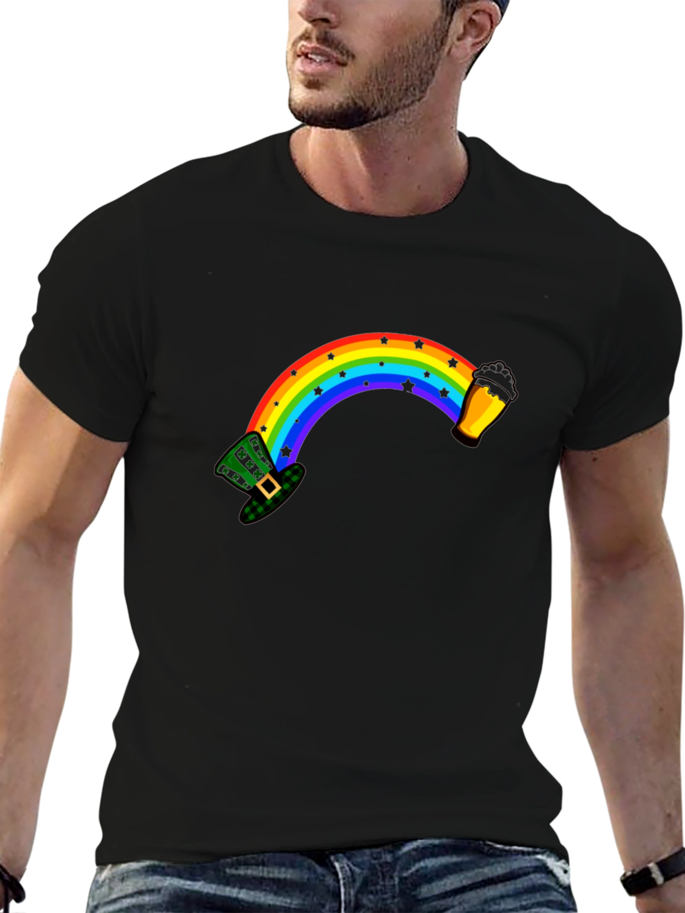 St. Patricks Day Rainbow Beer Graphic Tee