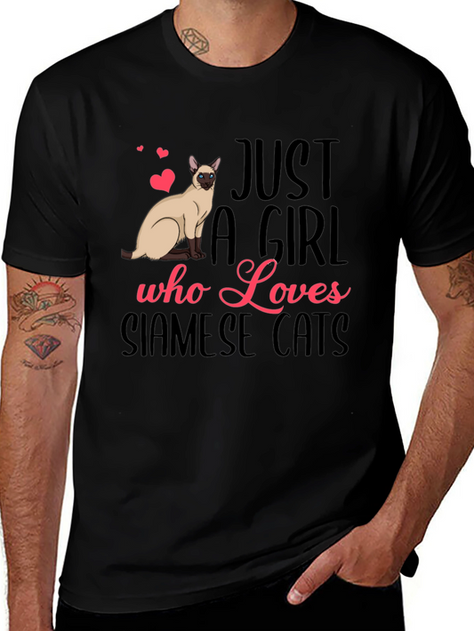 Siamese Cat Lover T-Shirt - Just a Girl Who Loves Siamese Cats