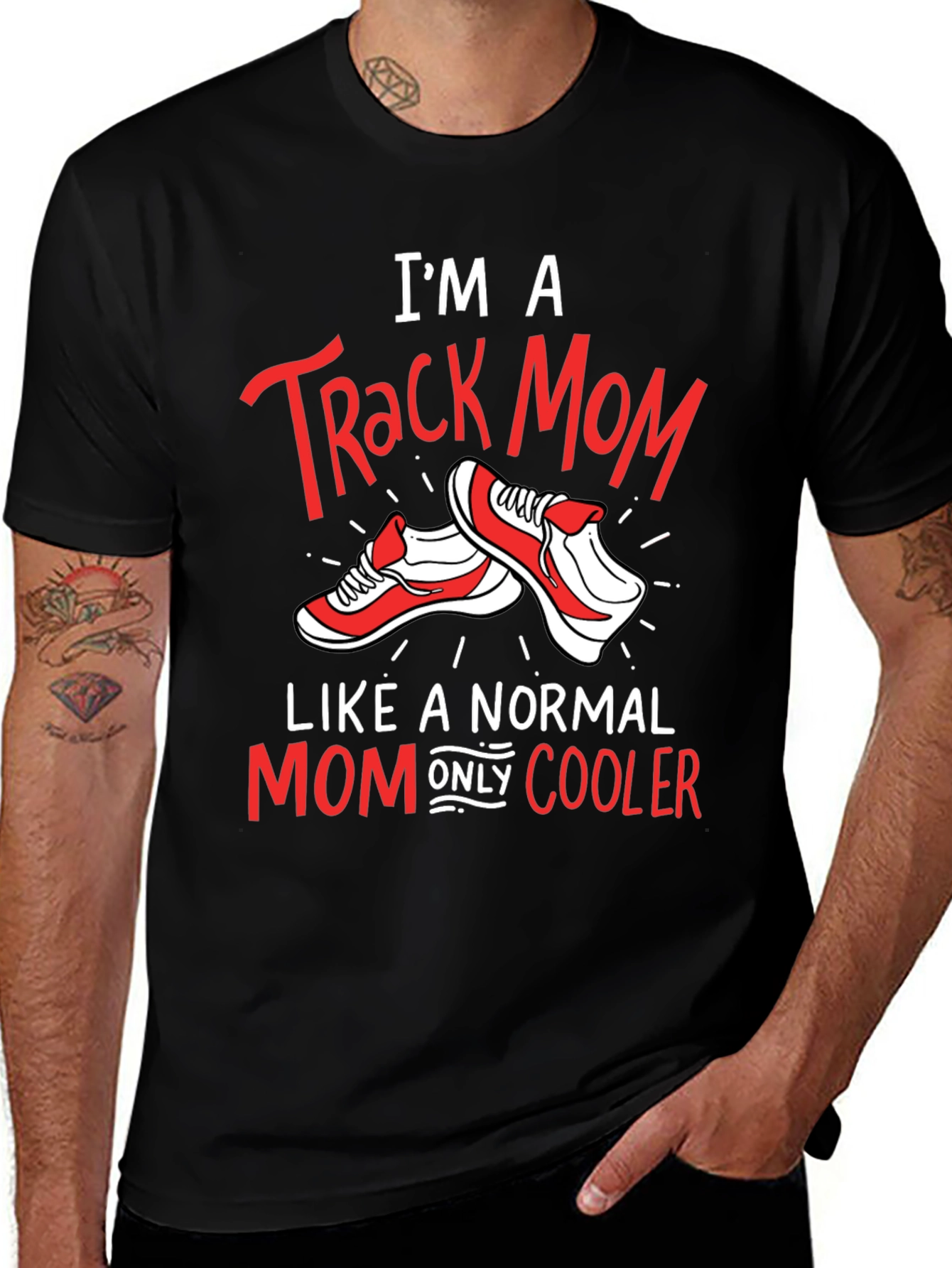 Im a Track Mom T-Shirt - Running Shoe Design