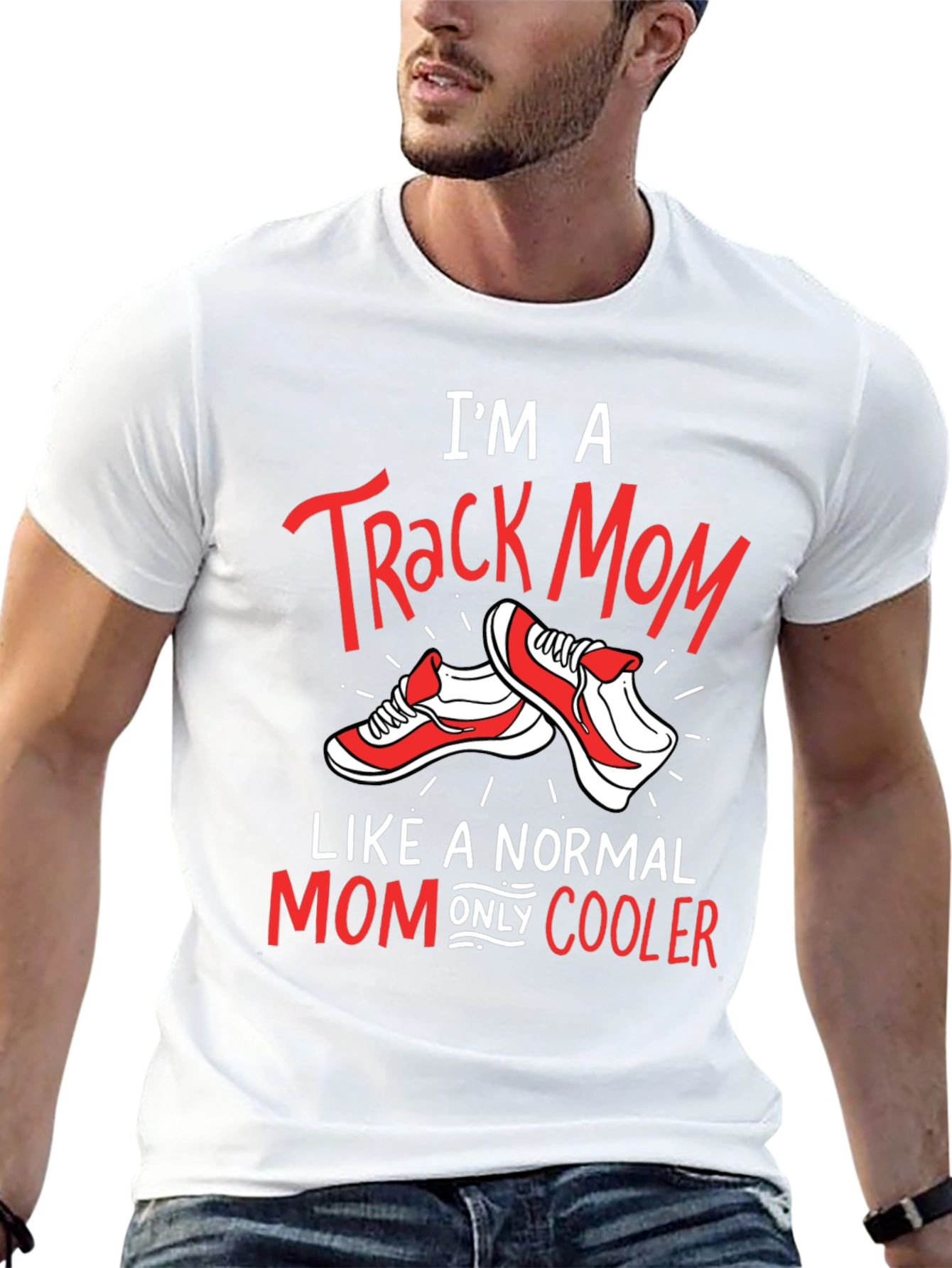 Im a Track Mom T-Shirt - Running Shoe Design