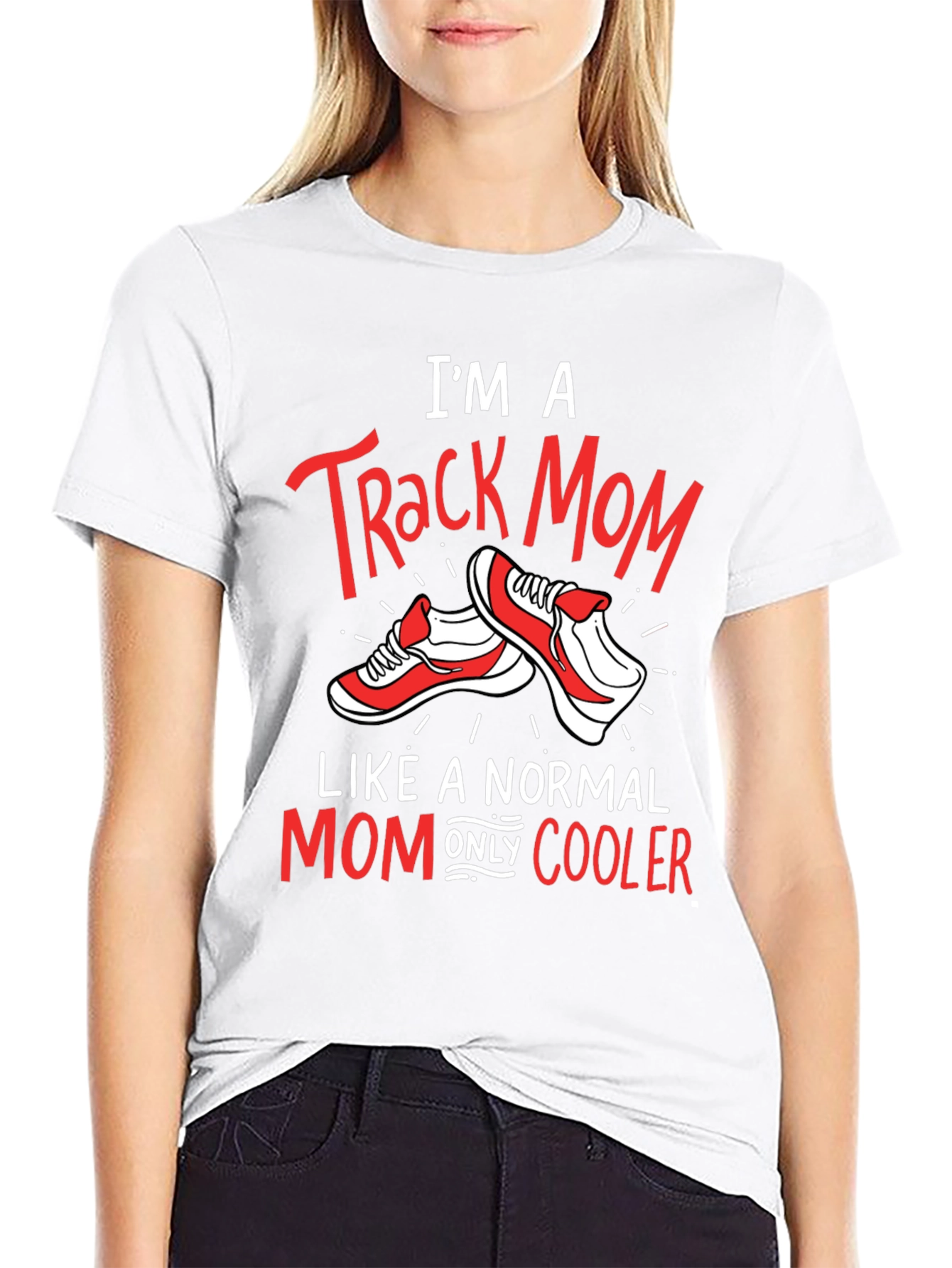 Im a Track Mom T-Shirt - Running Shoe Design