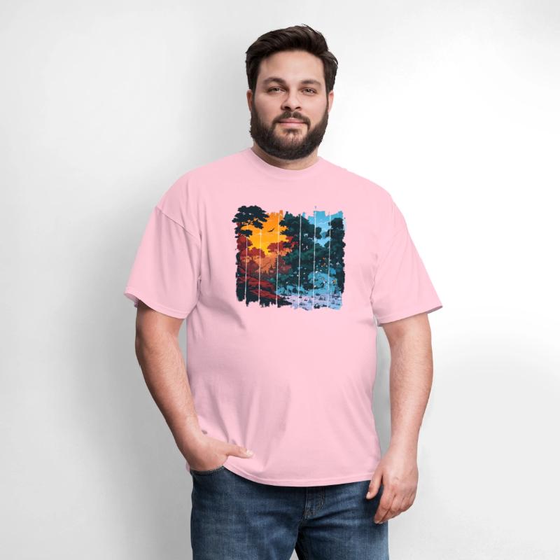 Vibrant Illustration Of A Lush Forest Land