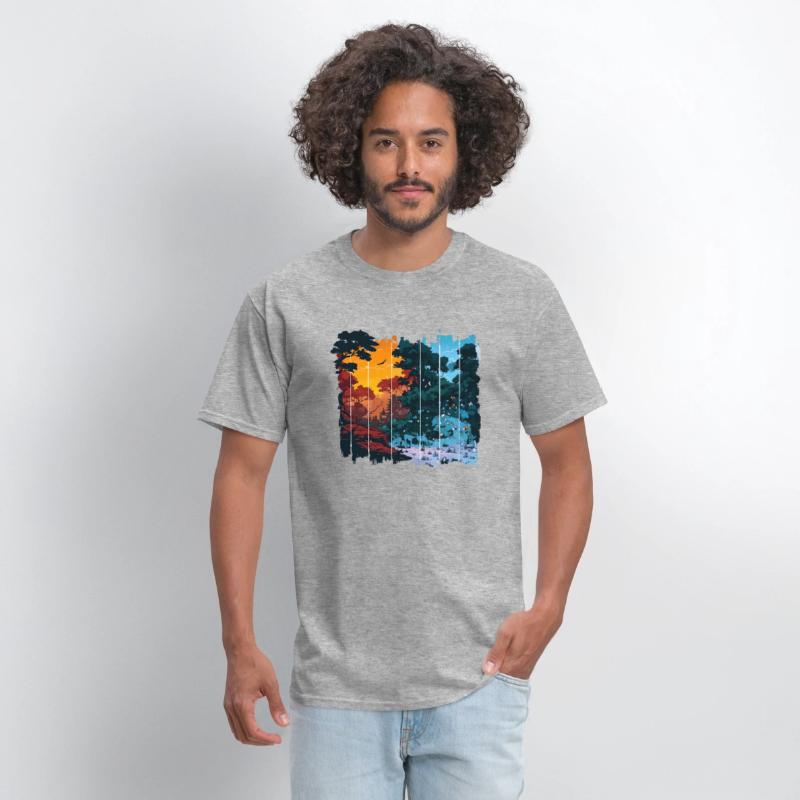 Vibrant Illustration Of A Lush Forest Land