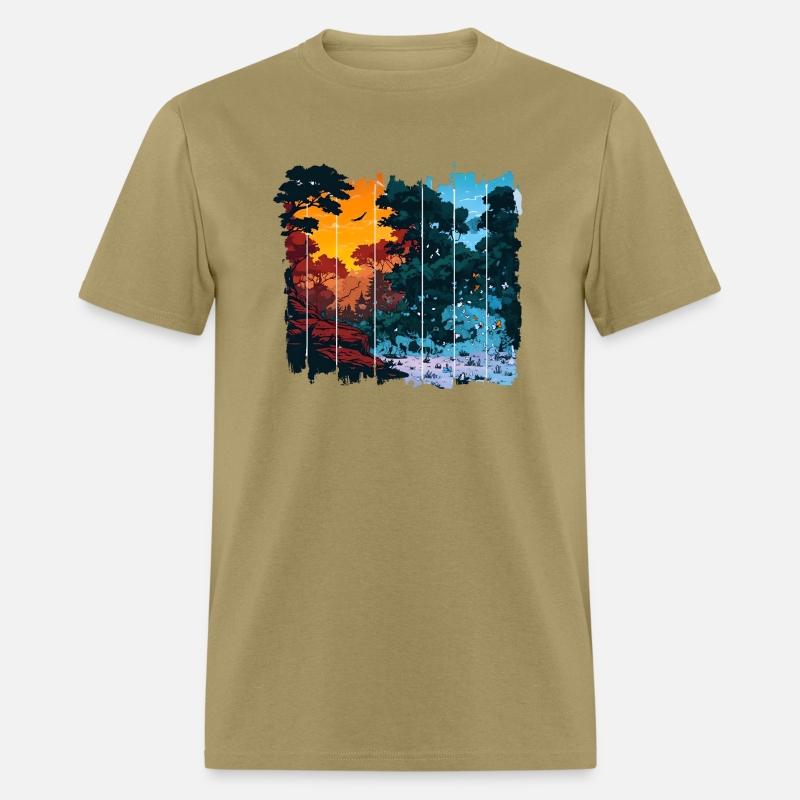 Vibrant Illustration Of A Lush Forest Land