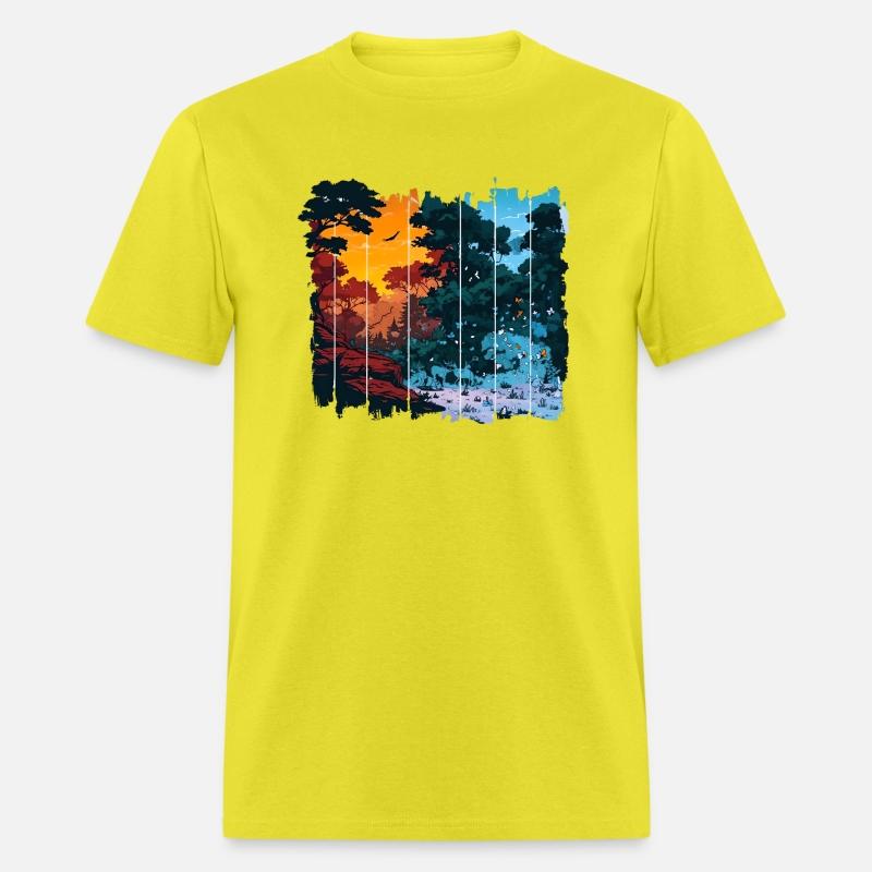 Vibrant Illustration Of A Lush Forest Land