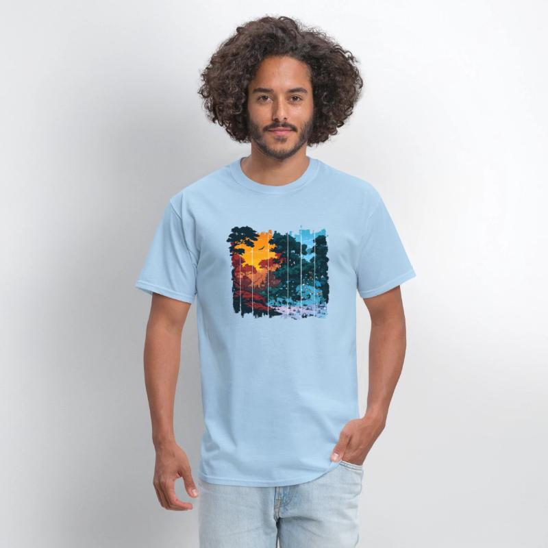 Vibrant Illustration Of A Lush Forest Land