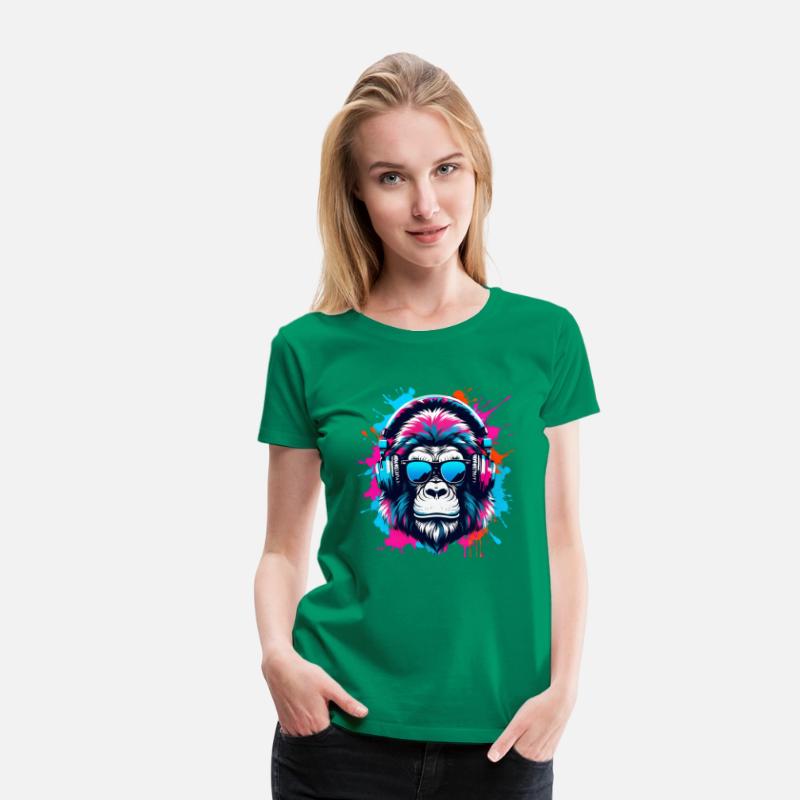 Vibrant Ink Splatter Gorilla Pop Art, Colorful