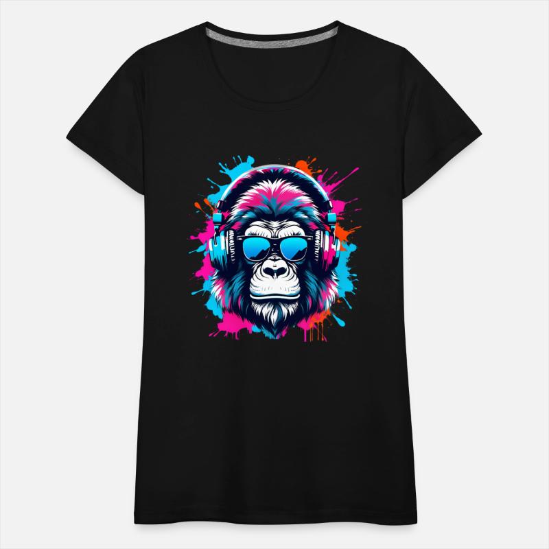 Vibrant Ink Splatter Gorilla Pop Art, Colorful