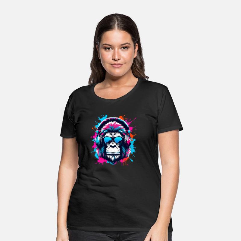 Vibrant Ink Splatter Gorilla Pop Art, Colorful