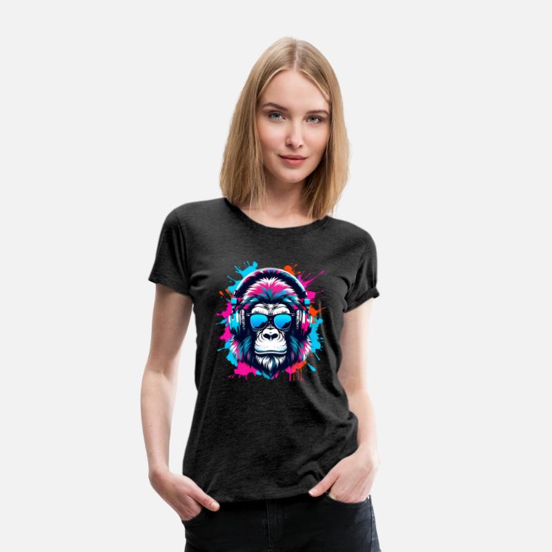 Vibrant Ink Splatter Gorilla Pop Art, Colorful