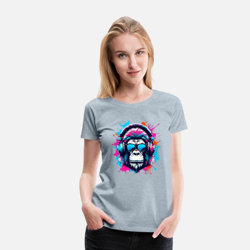 Vibrant Ink Splatter Gorilla Pop Art, Colorful