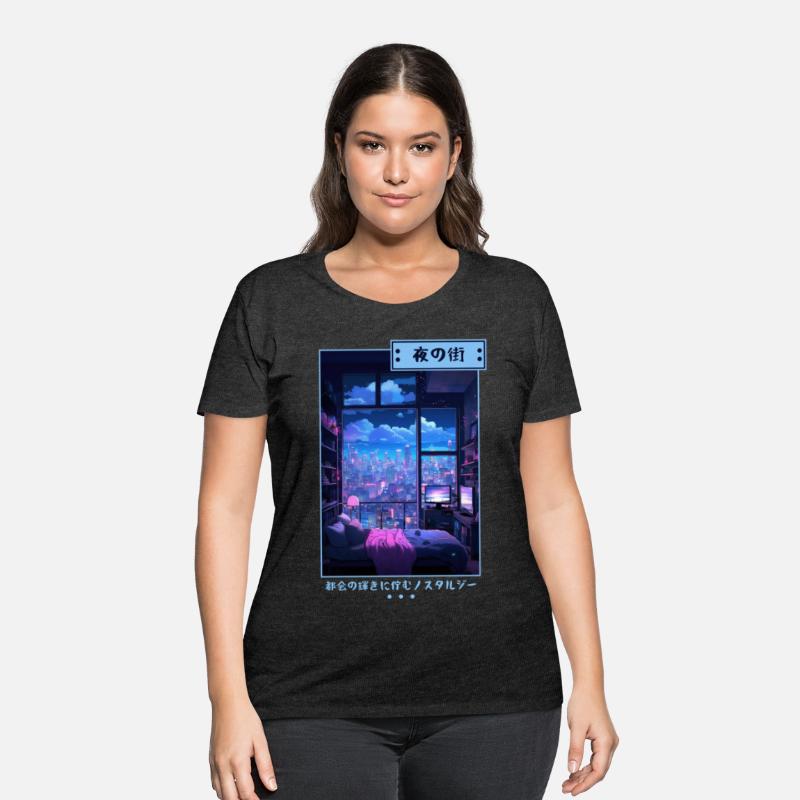 Vintage Bedroom Japanese Night City Vaporwave Aest