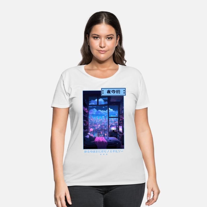 Vintage Bedroom Japanese Night City Vaporwave Aest