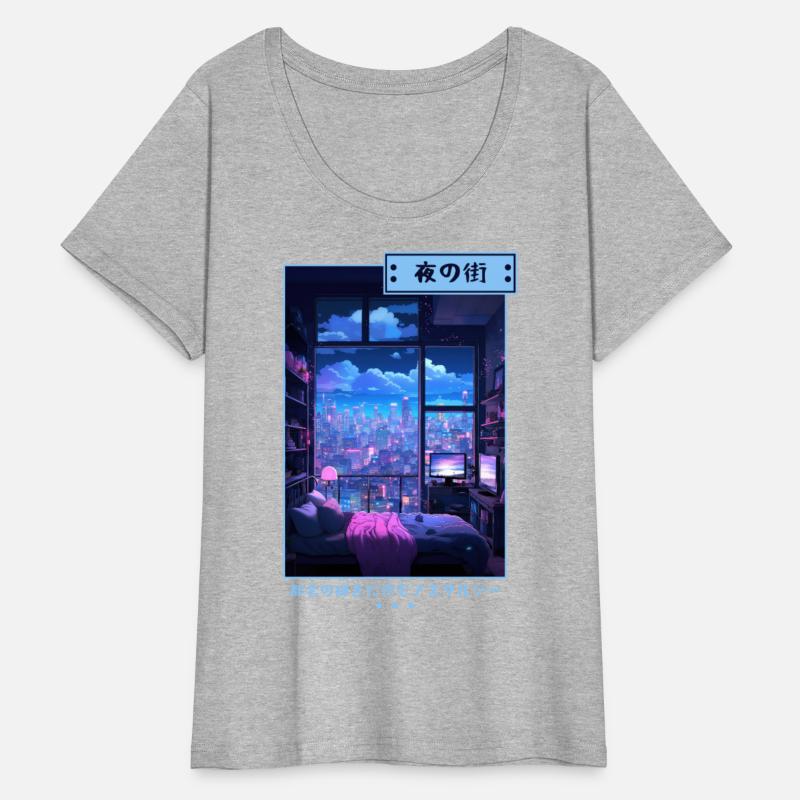 Vintage Bedroom Japanese Night City Vaporwave Aest