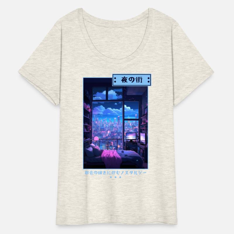 Vintage Bedroom Japanese Night City Vaporwave Aest