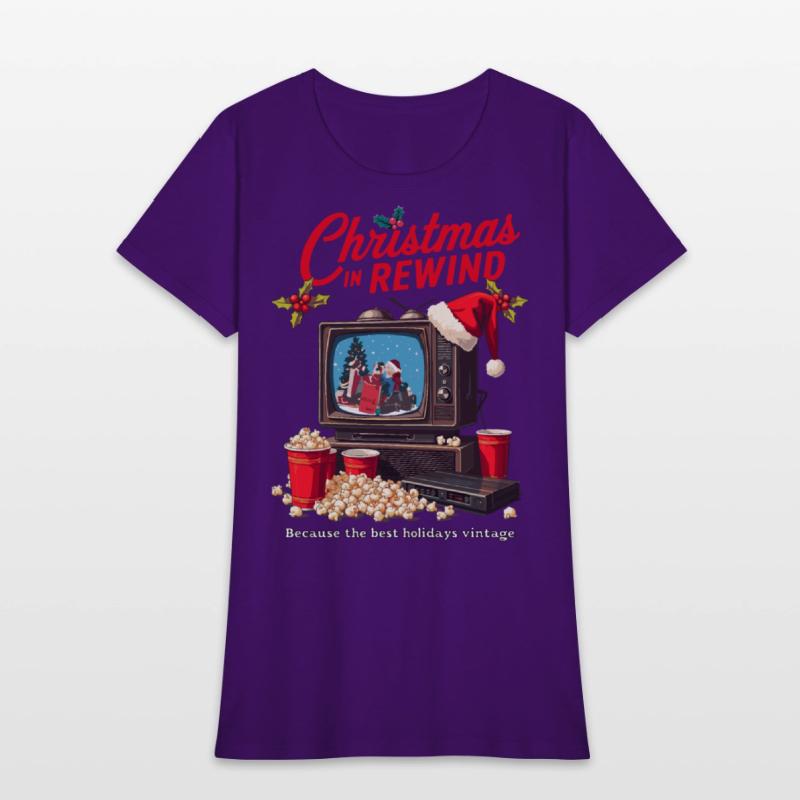 Vintage Christmas TV T-Shirt