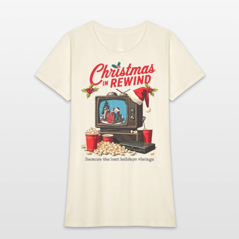 Vintage Christmas TV T-Shirt