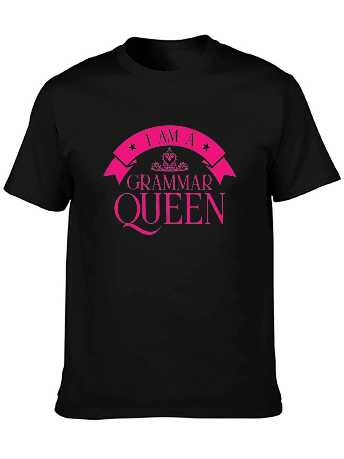 Grammar Queen Black Graphic T-Shirt
