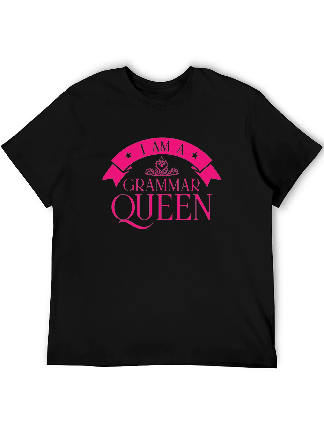 Grammar Queen Black Graphic T-Shirt