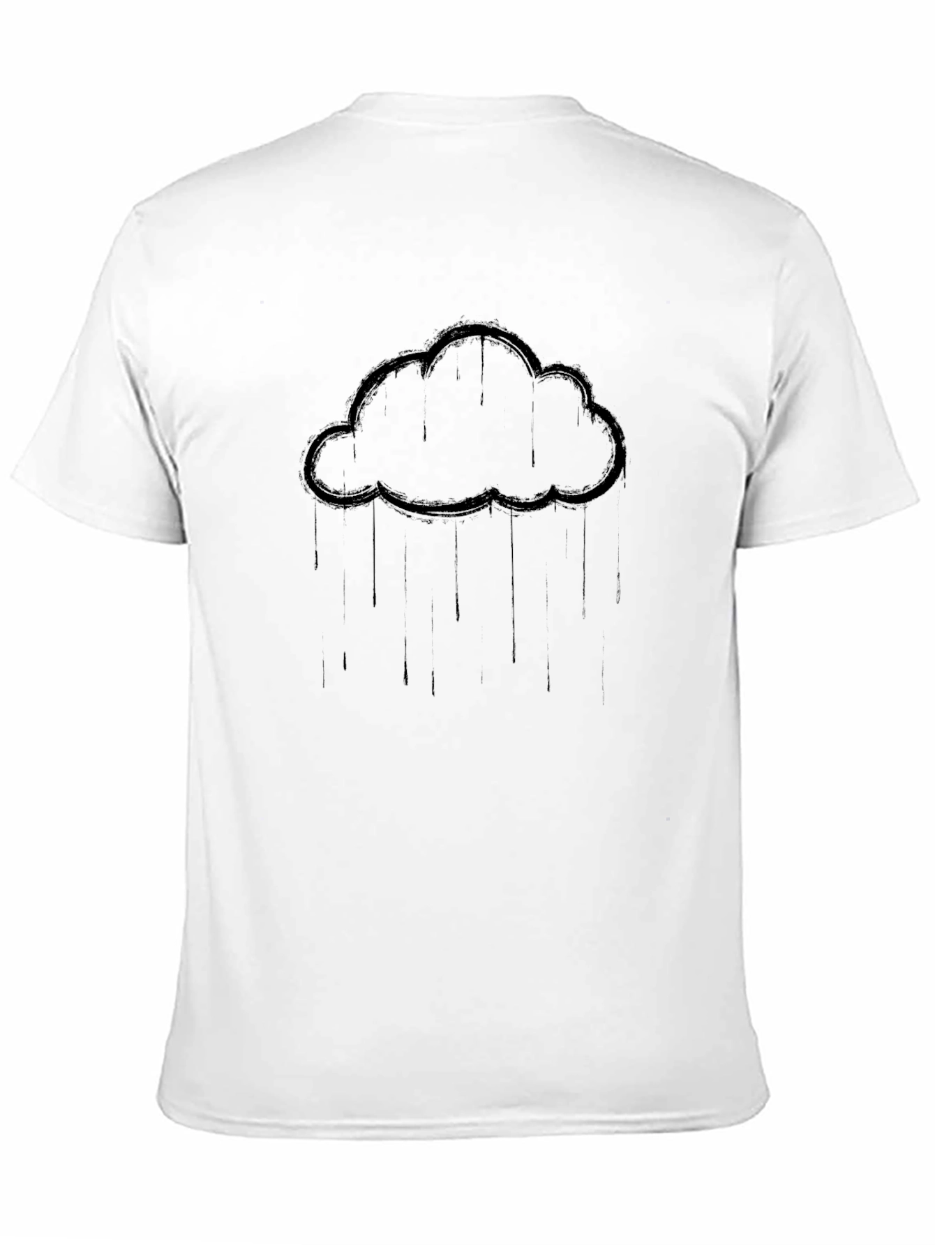 Rain Cloud Black Graphic Tee - Unique Weather Design