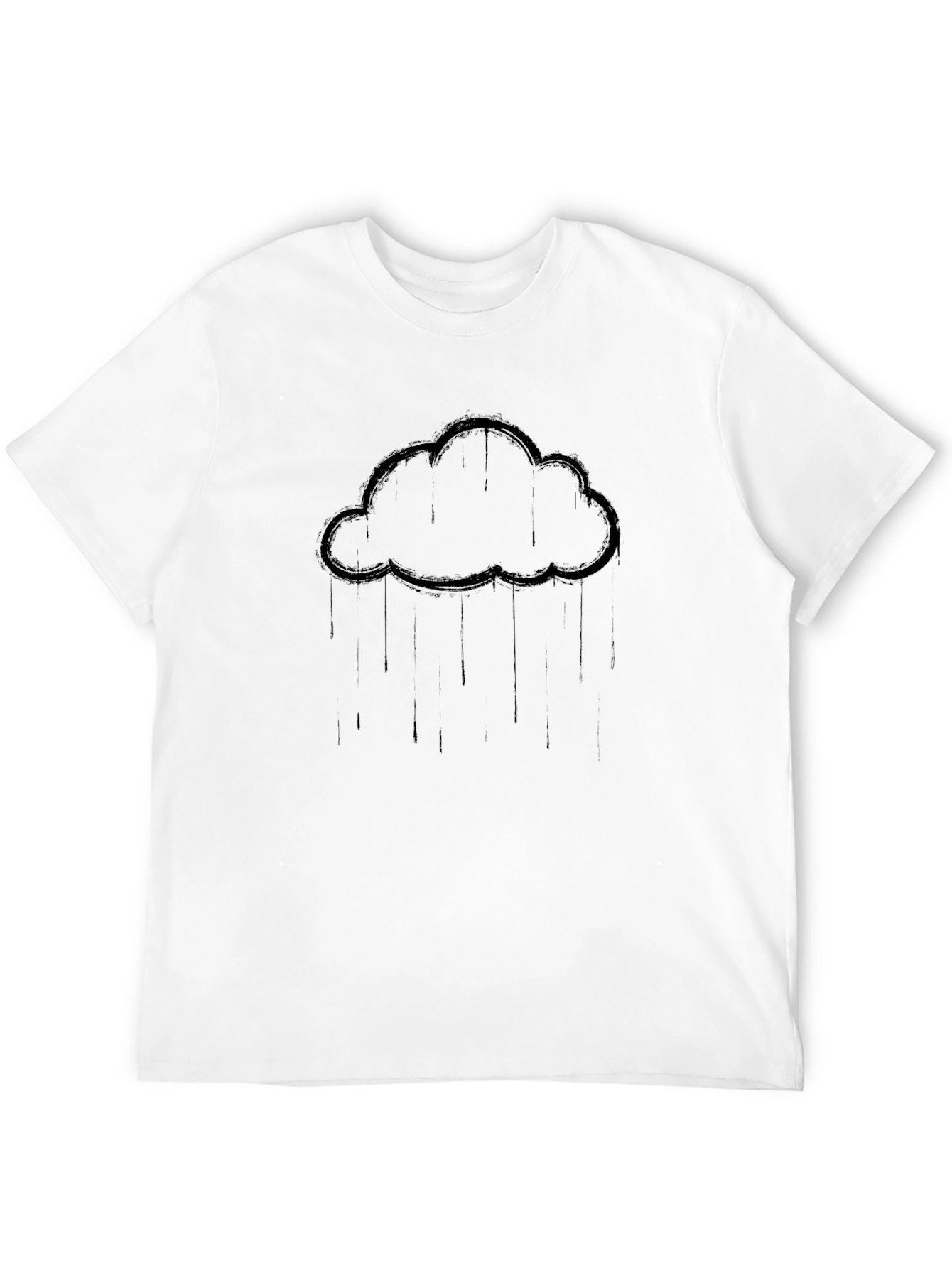 Rain Cloud Black Graphic Tee - Unique Weather Design