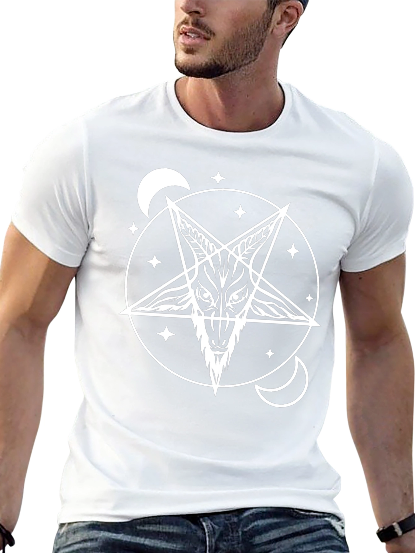 Baphomet T-Shirt - Occult Goat Head Design