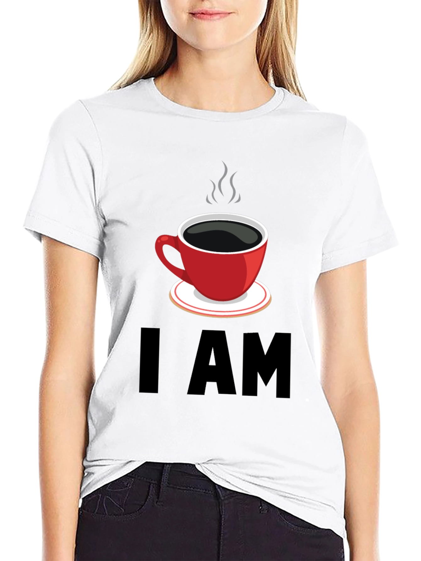 I AM Coffee T-Shirt - Black Graphic Tee