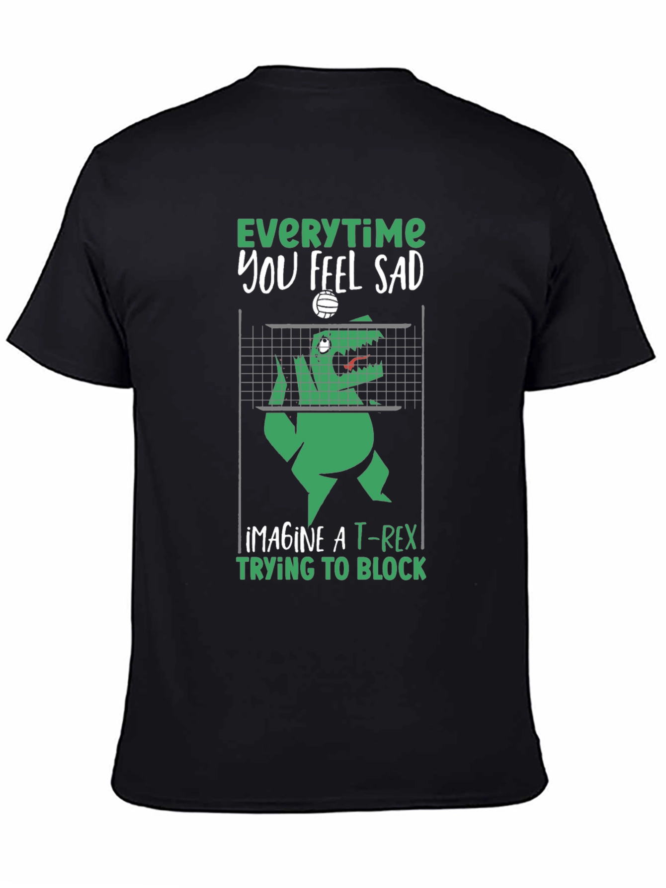 Funny T-Rex Volleyball Graphic Tee