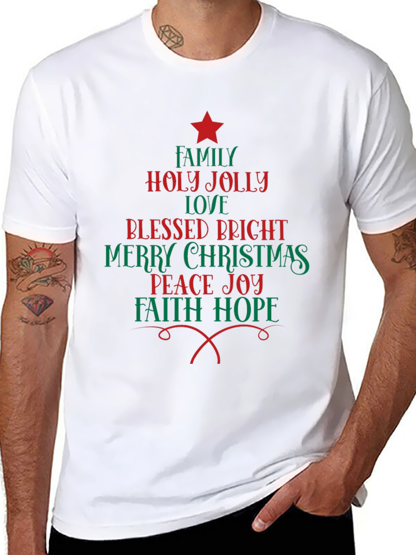 Christmas Tree Words T-Shirt