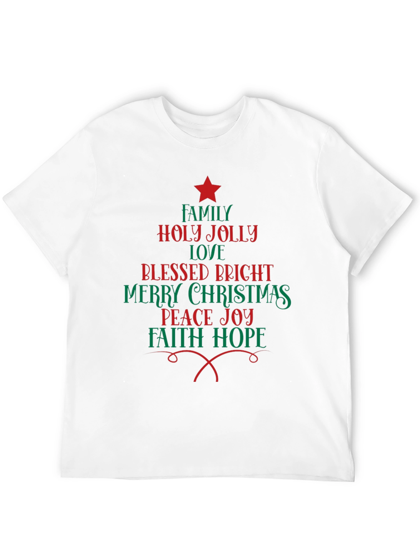 Christmas Tree Words T-Shirt