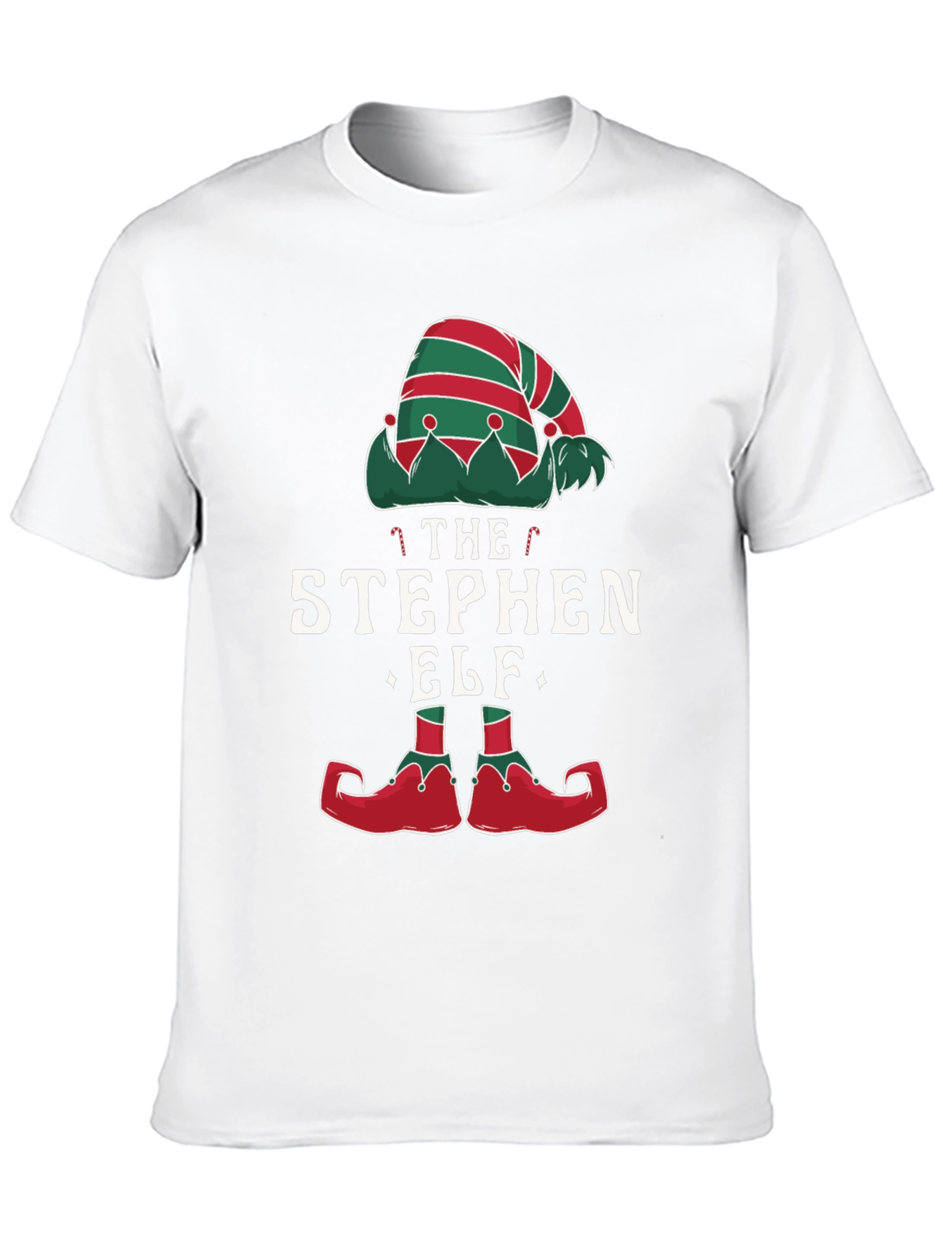 Personalized Stephen Elf Christmas T-Shirt Holiday Tee