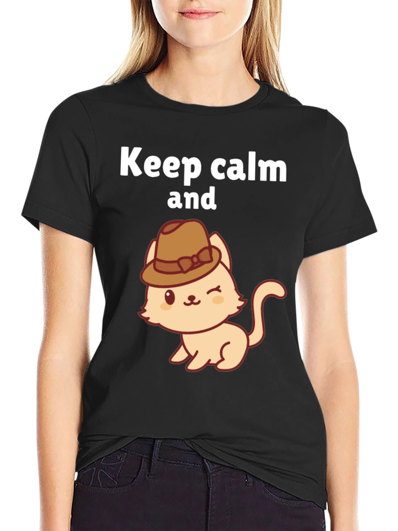 Keep Calm Cat T-Shirt - Cool & Casual