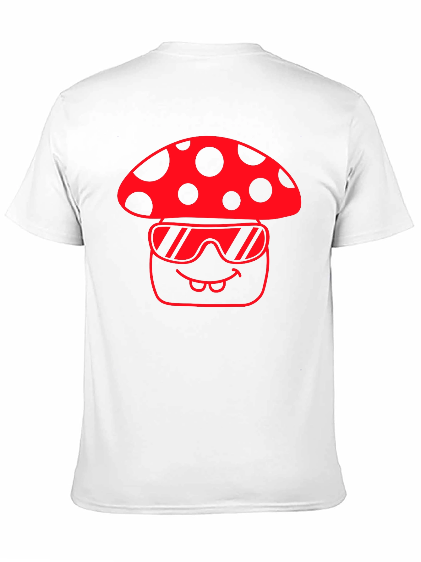 Cool Mushroom Graphic Tee - Black Cotton T-Shirt