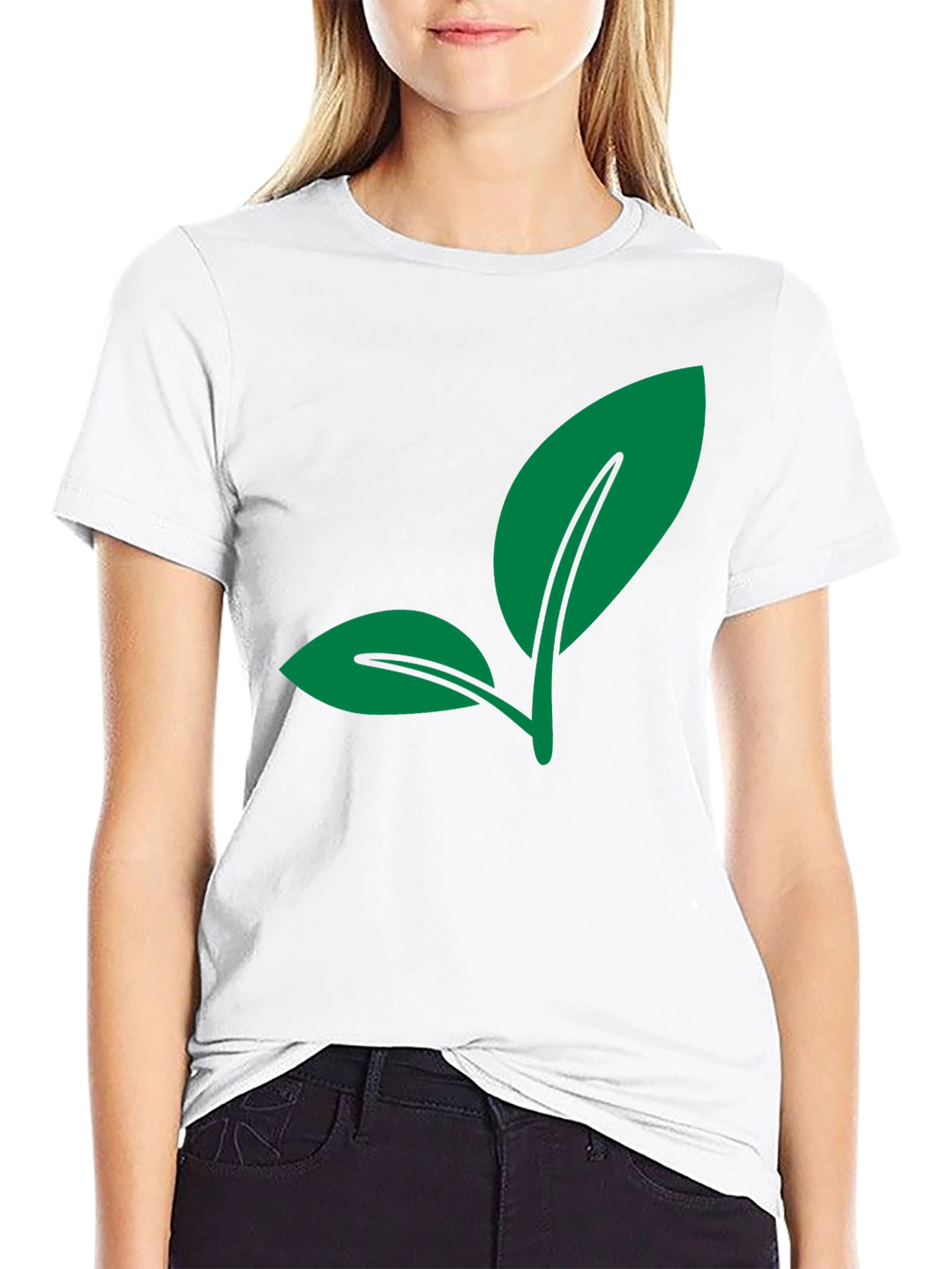 Leaf Graphic Black T-Shirt