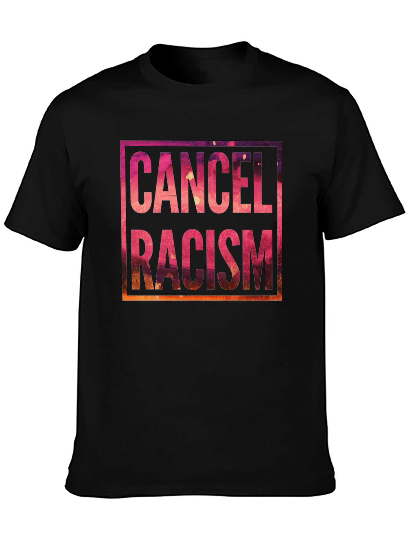 Cancel Racism Graphic Tee - Black Unisex Shirt