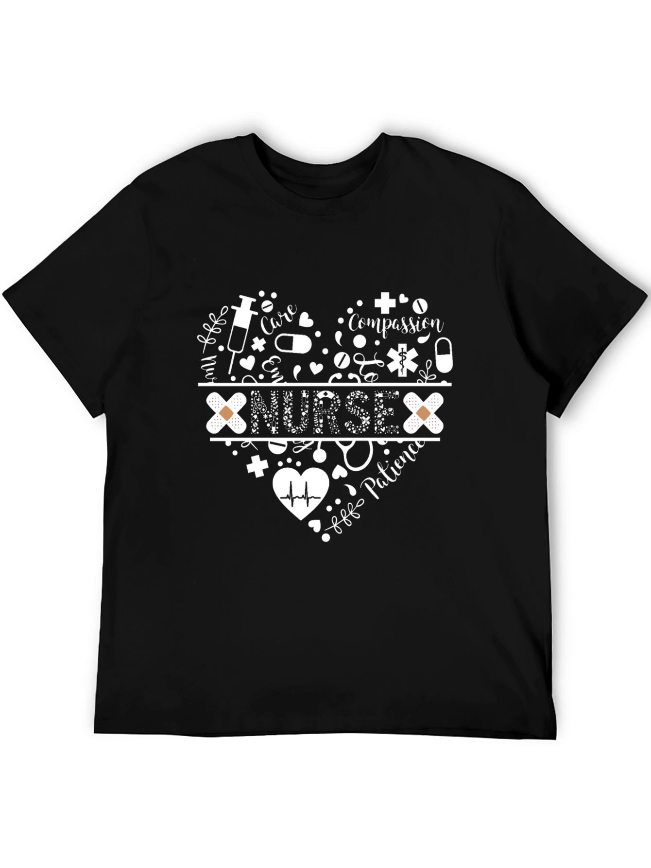 Nurse Heart T-Shirt: Care Compassion Patience