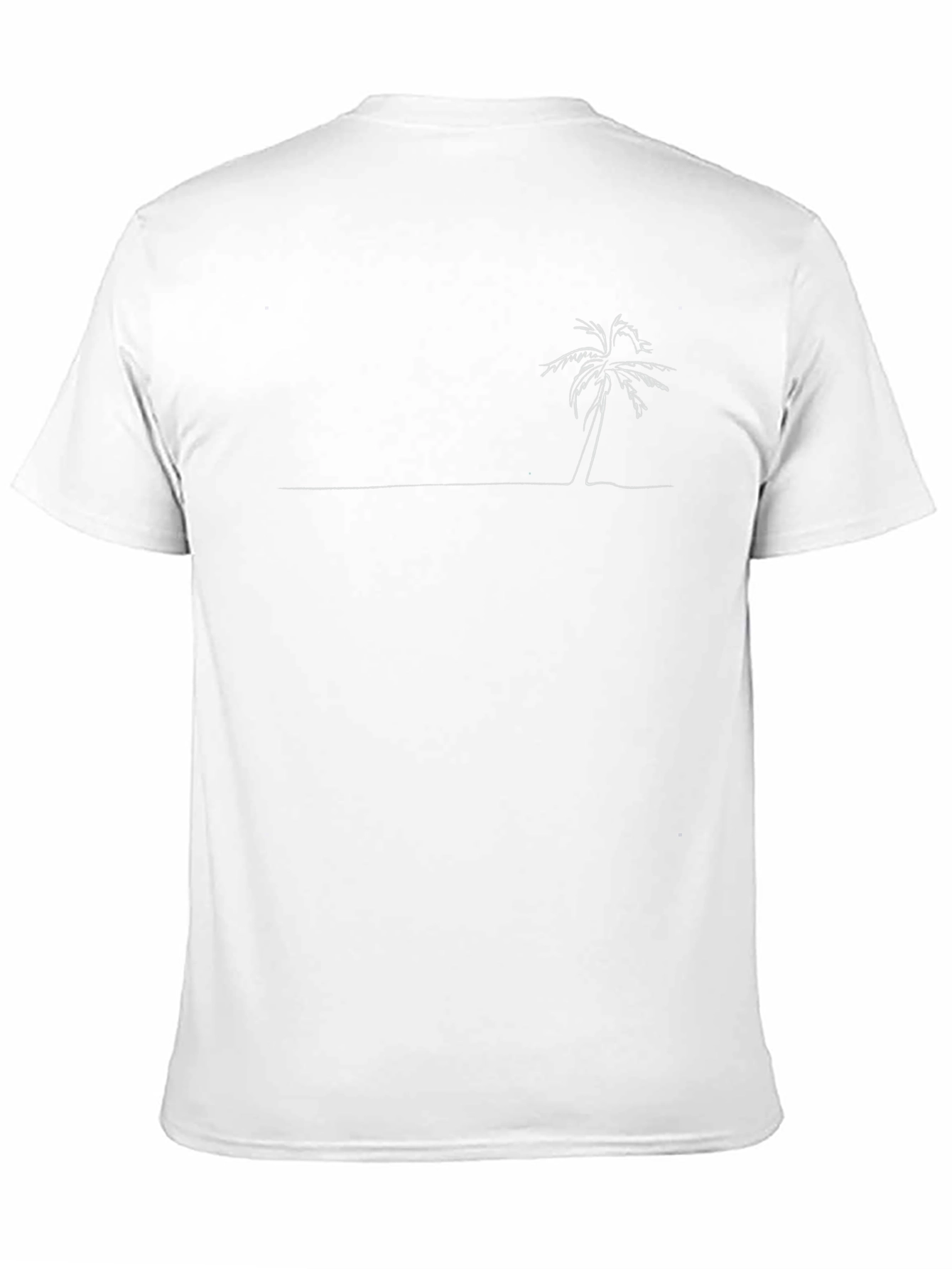 Minimalist Palm Tree Graphic Tee - Black