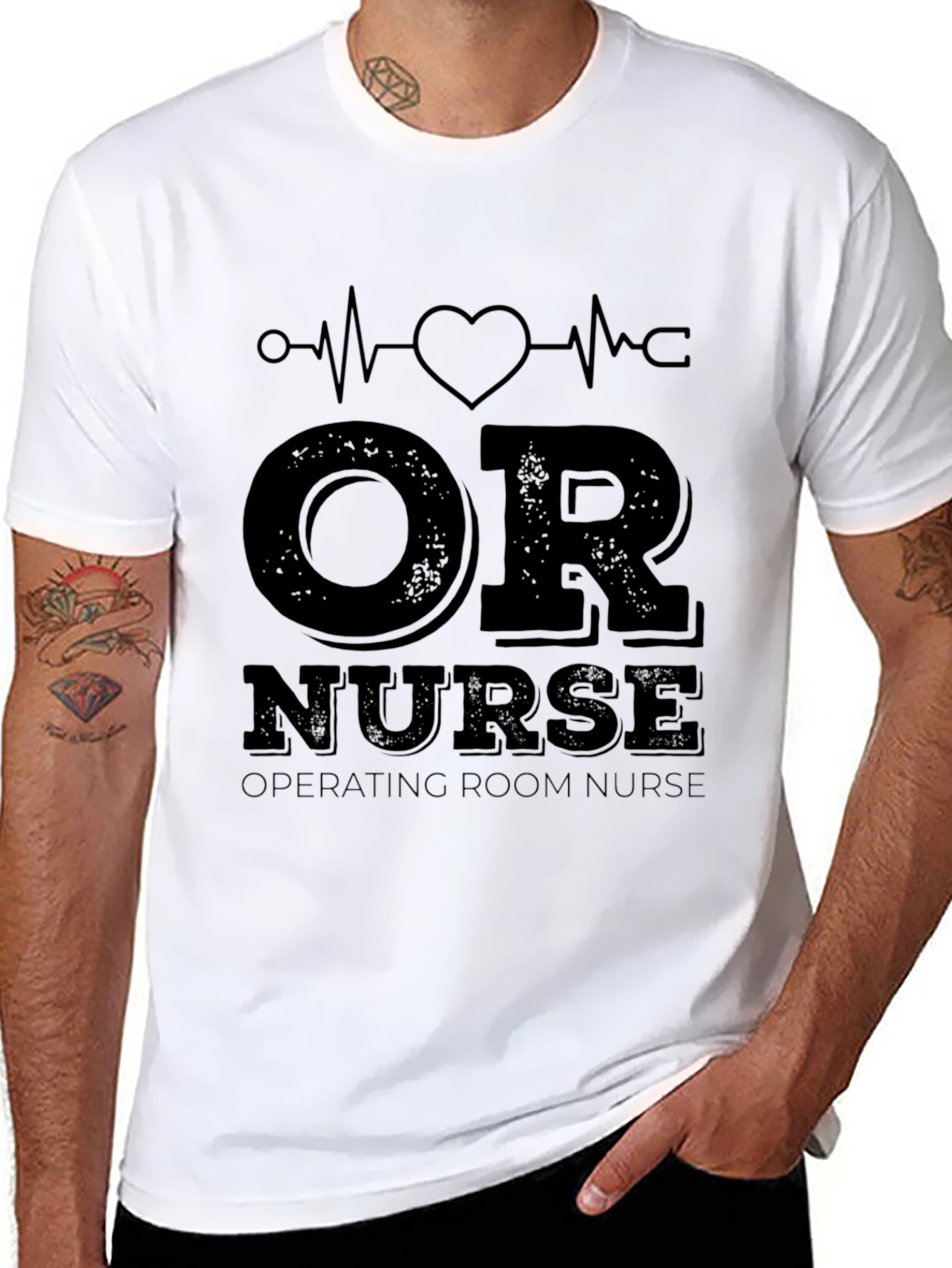 OR Nurse Heartbeat T-Shirt - Operating Room Apparel