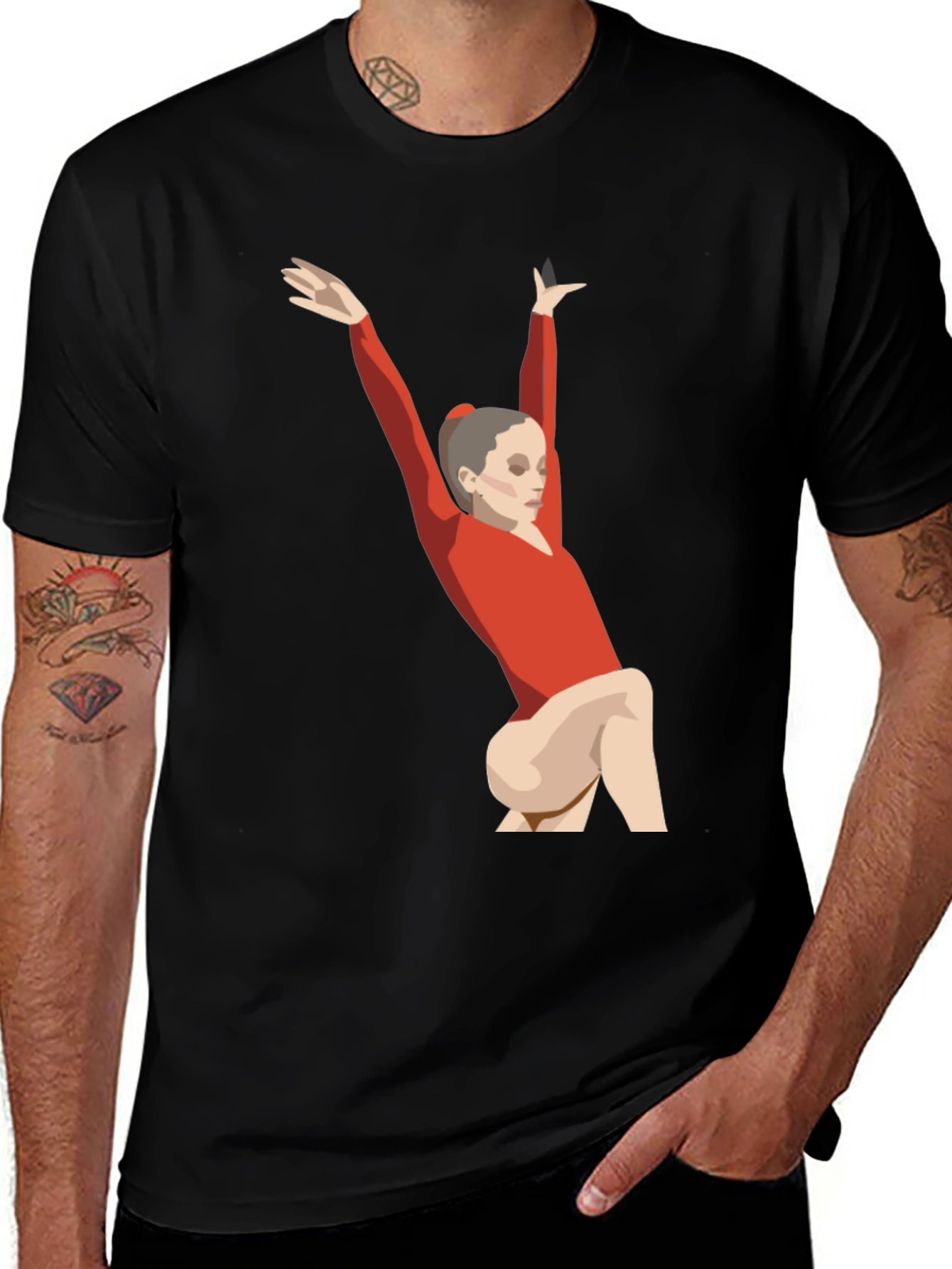 Gymnast Graphic Tee - Unisex Black T-Shirt