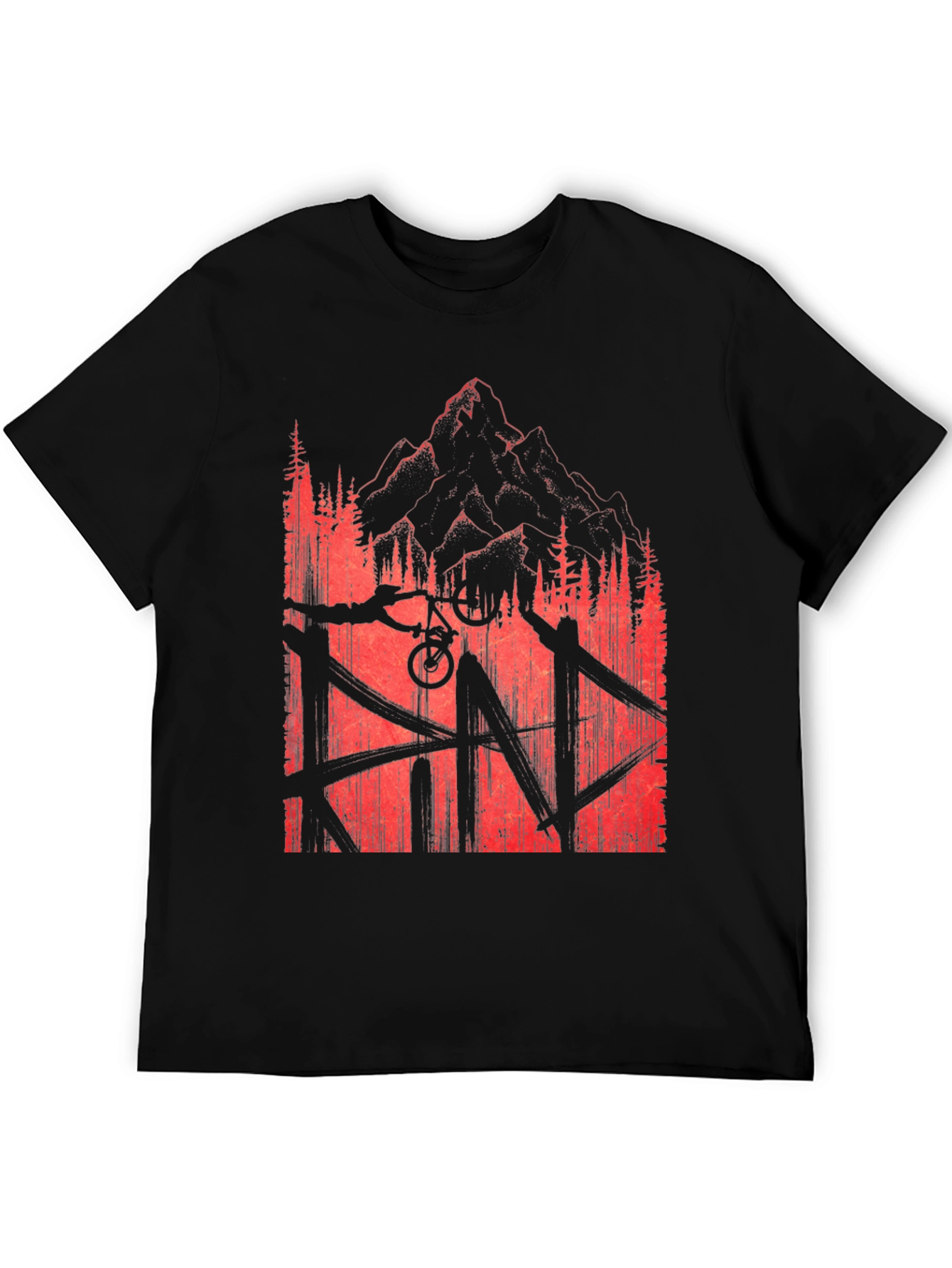 Mountain Bike Rider T-Shirt Black