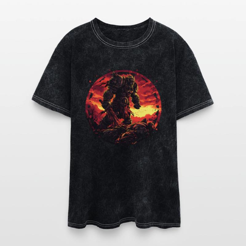 Warrior In Epic Battle Scene